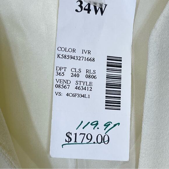 NWT, Levine Classics 3 Piece Set. Jacket Skirt and Pants. Size 34W. Minor Stains - Picture 4 of 16